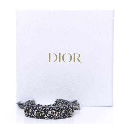 Christian Dior Woven Cotton Oblique J'Adior Friendship Bracelet Blue 4 of 4