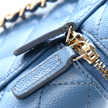 Chanel Caviar Quilted Phone Holder With Chain Blue 11 of 12