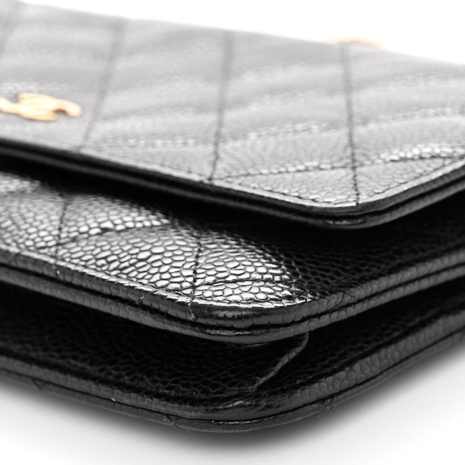 Chanel Caviar Quilted Wallet on Chain WOC Black 11 of 12