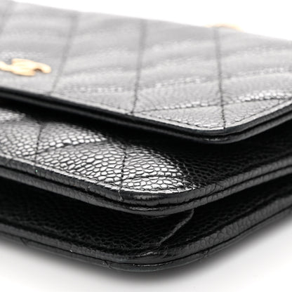 Chanel Caviar Quilted Wallet on Chain WOC Black 11 of 12
