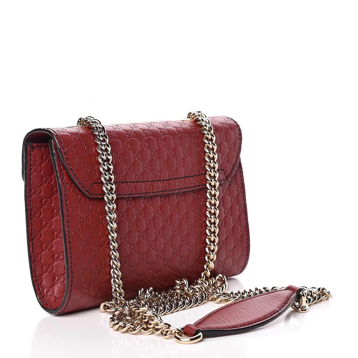Gucci Soft Microguccissima Mini Emily Chain Shoulder Bag Rosso 4 of 12