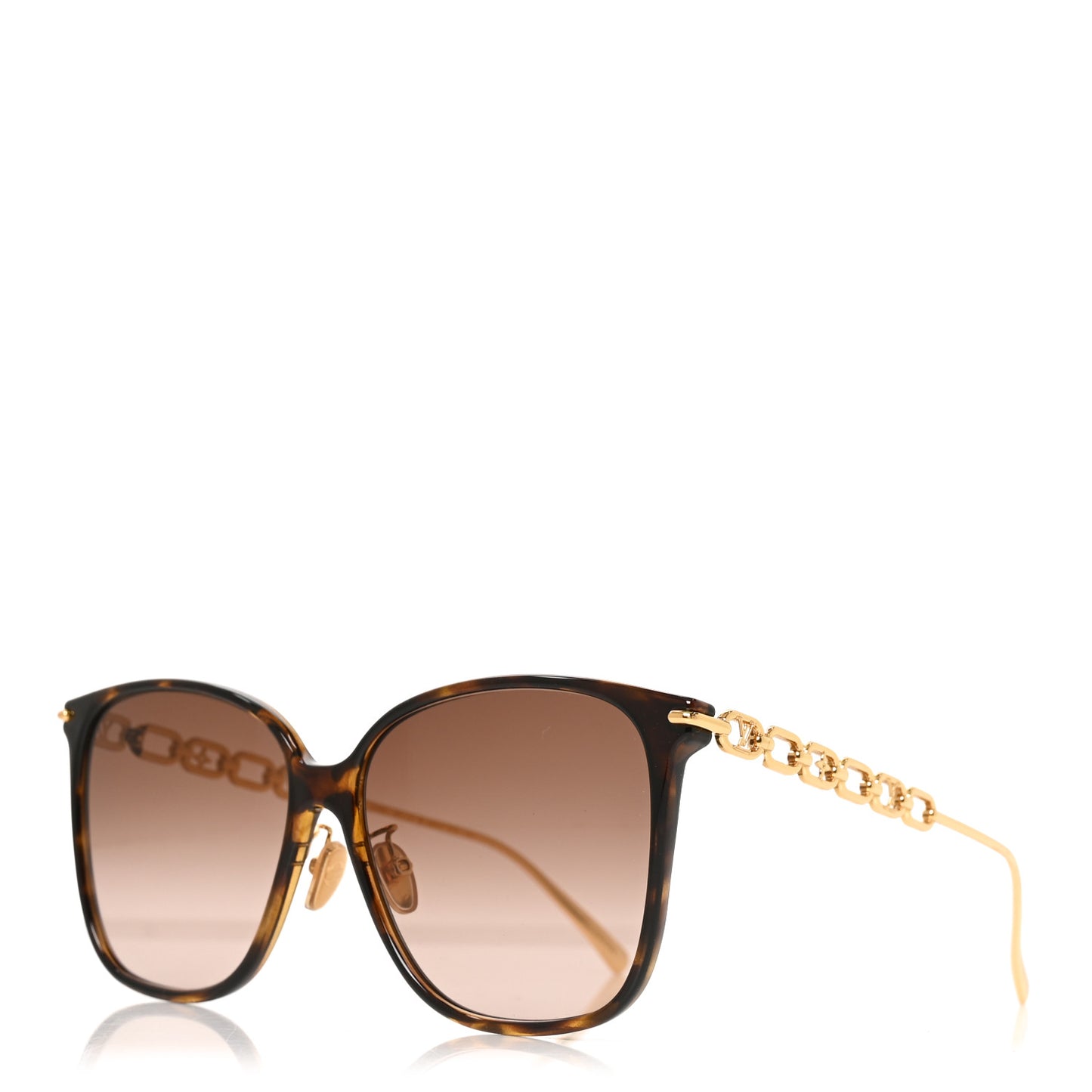 Acetate Metal My LV Two Chain Classique Square Z1945U Sunglasses Havana Brown
