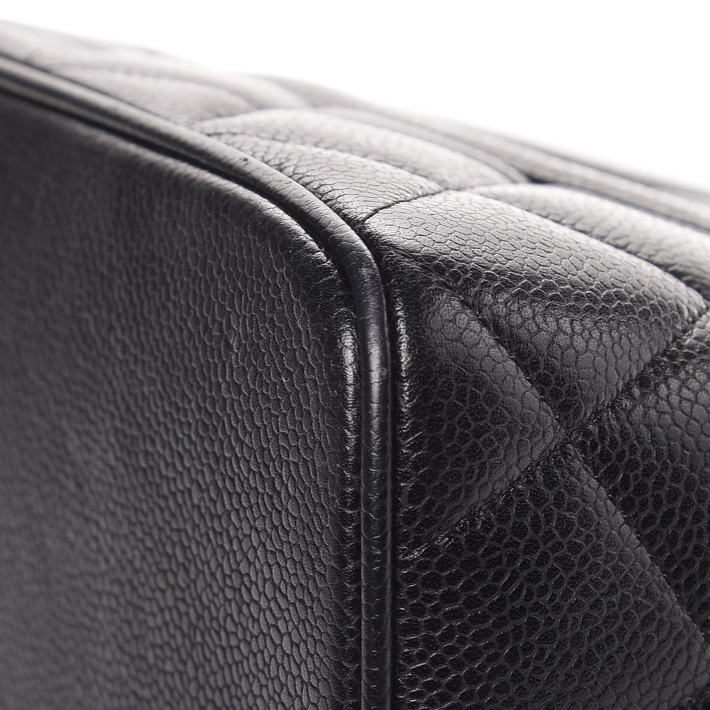 Caviar Quilted Medallion Tote Black