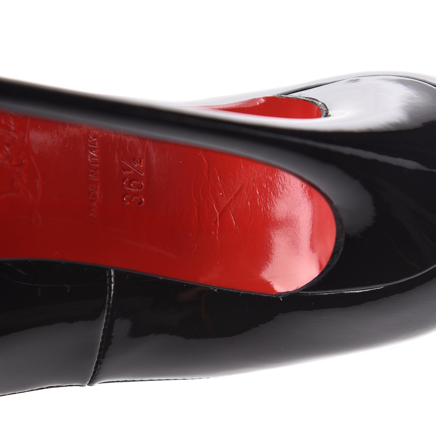 Christian Louboutin Patent Hot Chick 130 Pumps 36.5 Black 7 of 8