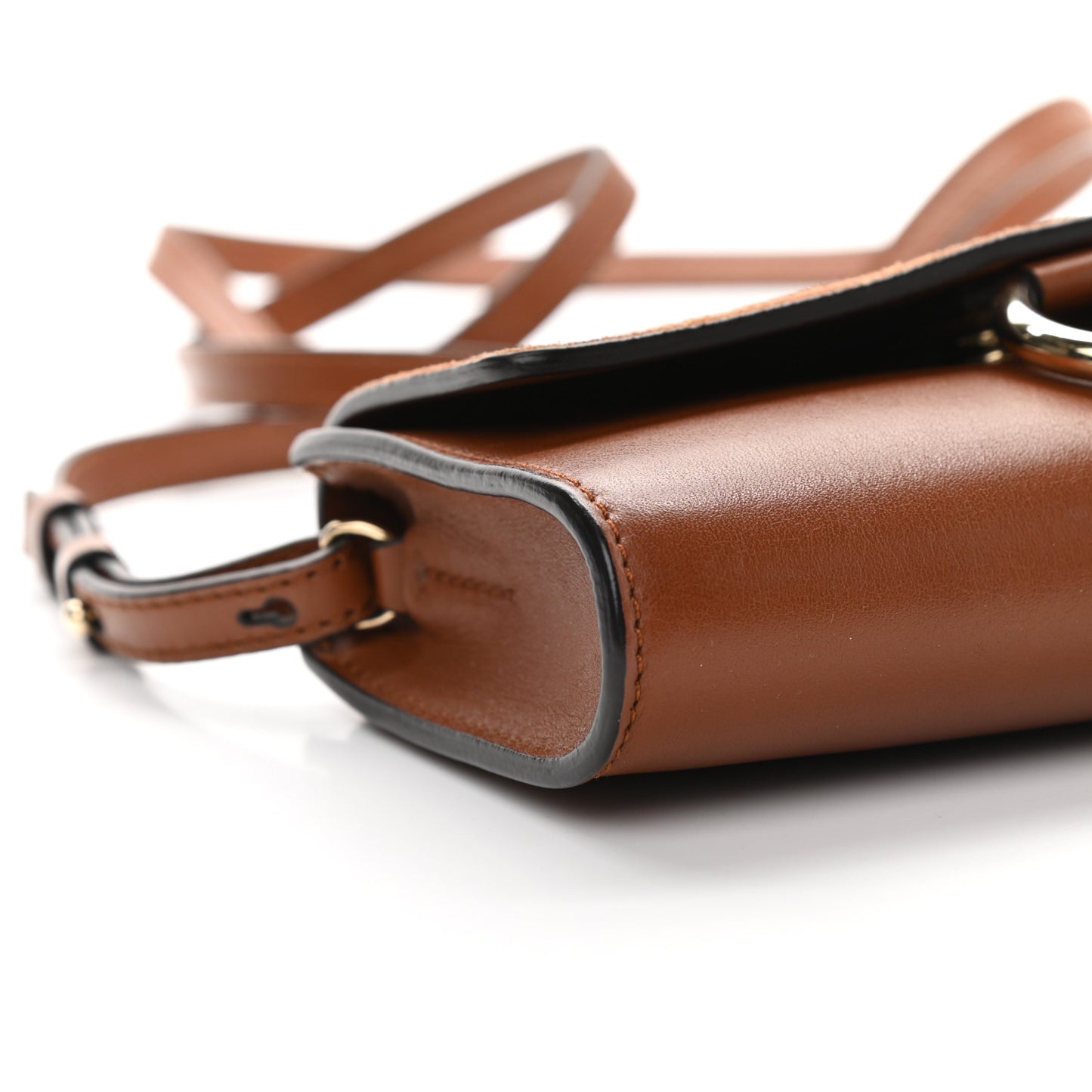 Suede Calfskin Faye Wallet On Strap Tan