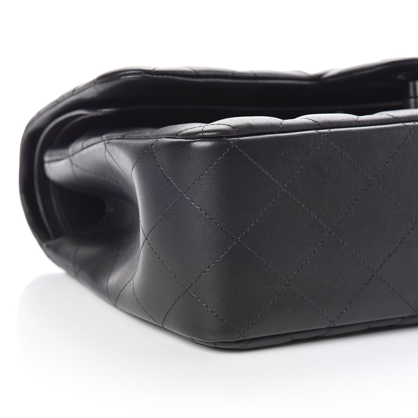 Lambskin Quilted Jumbo Double Flap So Black