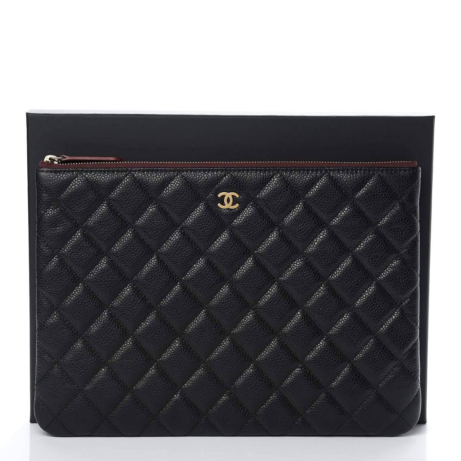 Chanel Caviar Quilted Medium Cosmetic Case Black 8 of 8