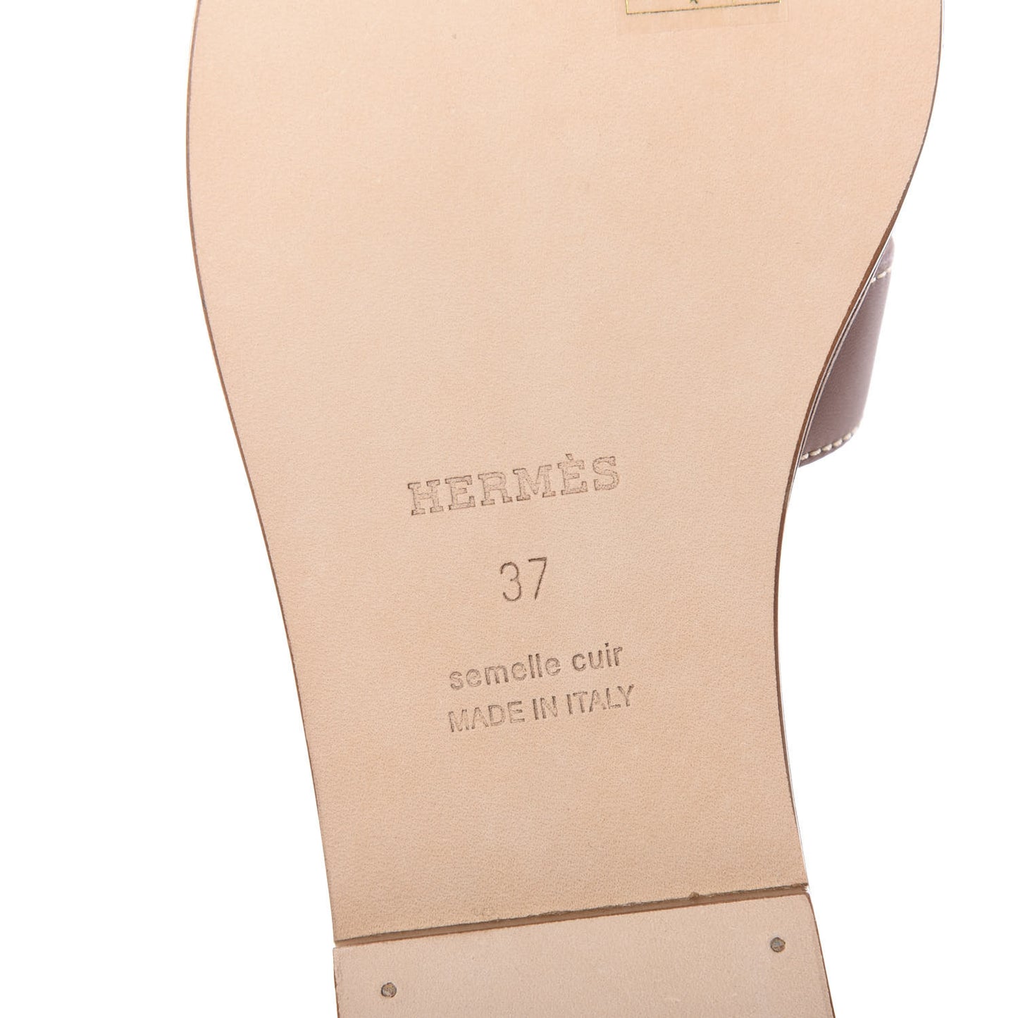 Box Calfskin Oran Sandals 37 Gold