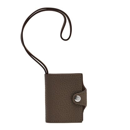 Hermes Togo Swift Ulysse Nano Bag Charm Etoupe Alezan 1 of 6