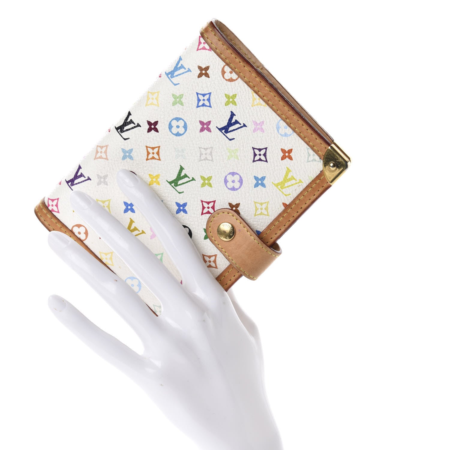 Louis Vuitton Monogram Multicolor Small Ring Agenda Cover White 2 of 6