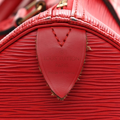Louis Vuitton Epi Speedy 30 Castillan Red 6 of 18