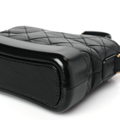 Chanel Aged Calfskin Quilted Small Gabrielle Hobo Black 9 of 9