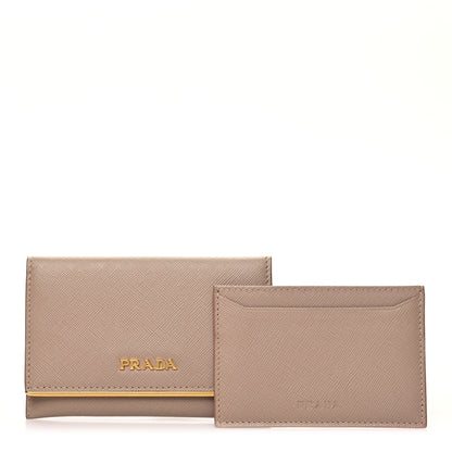 Prada Saffiano Metal Bar Card Holder Cammeo 1 of 7