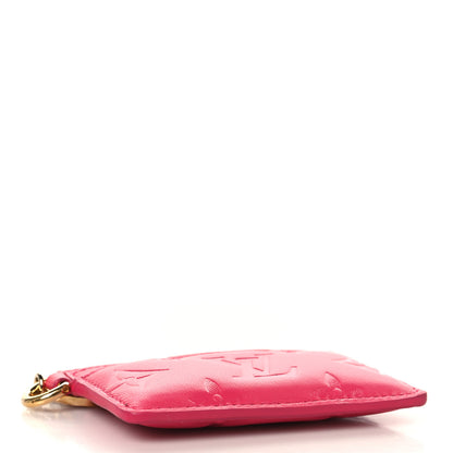 Louis Vuitton Lambskin Embossed Monogram Coussin Card Holder Bougainvillier 4 of 7