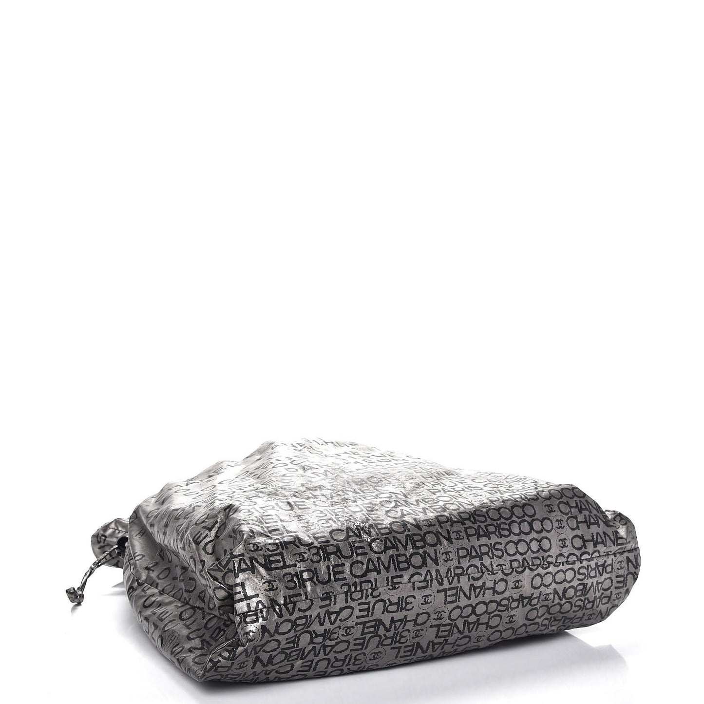 Coated Canvas Unlimited Drawstring Tote Argent Fonce