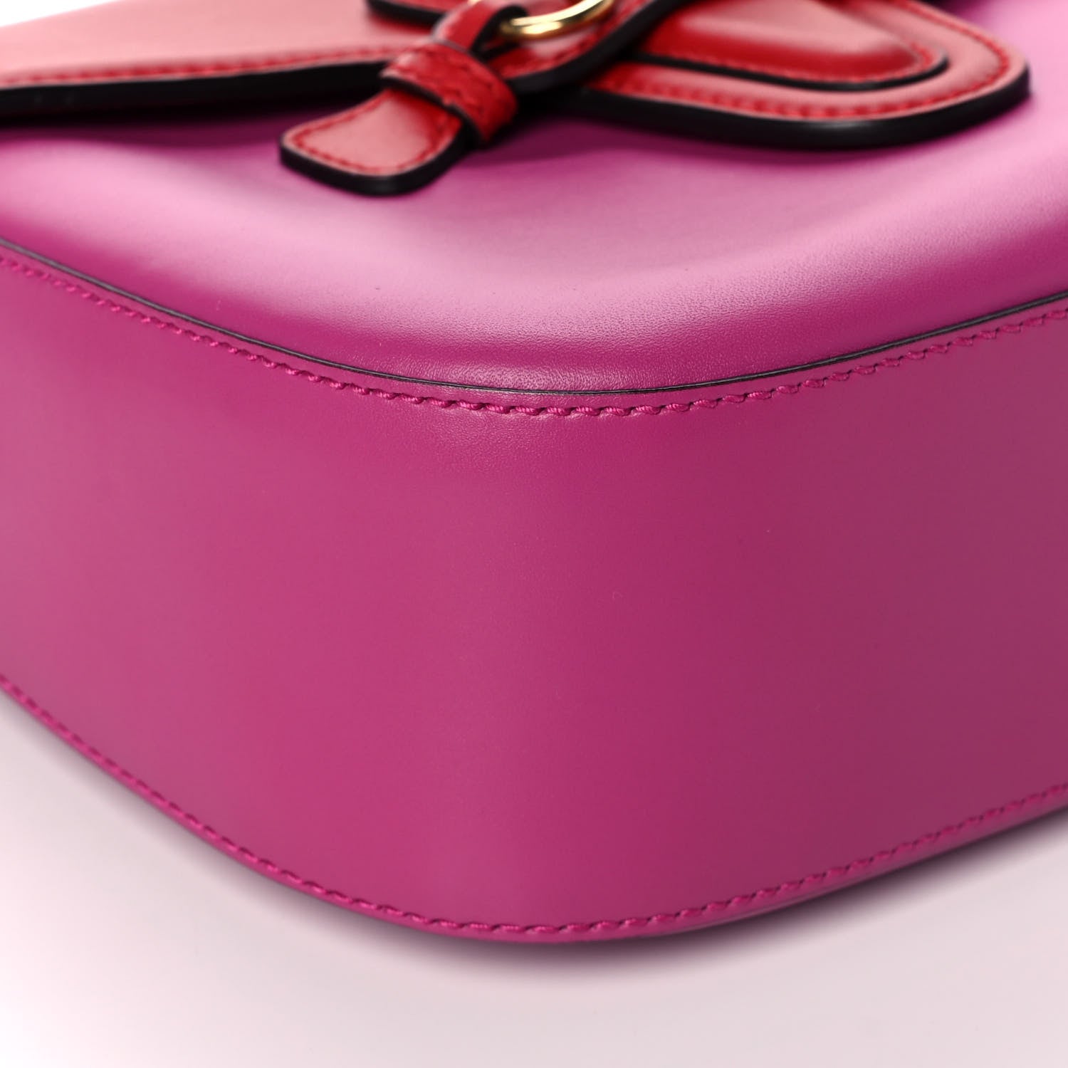 Gucci Calfskin Medium Lady Web Shoulder Bag New Rosette Hibiscus Red 9 of 10