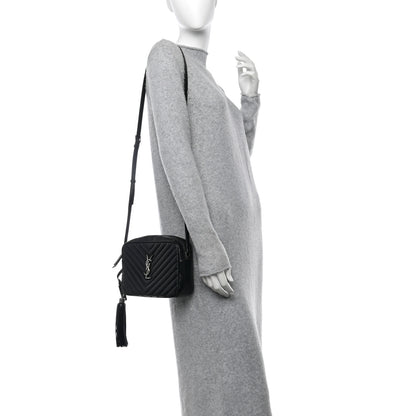 Saint Laurent Calfskin Matelasse Monogram Lou Camera Bag Black 2 of 10