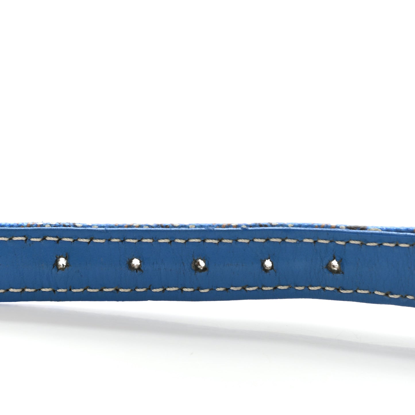Goyardine Dog Collar Sky Blue