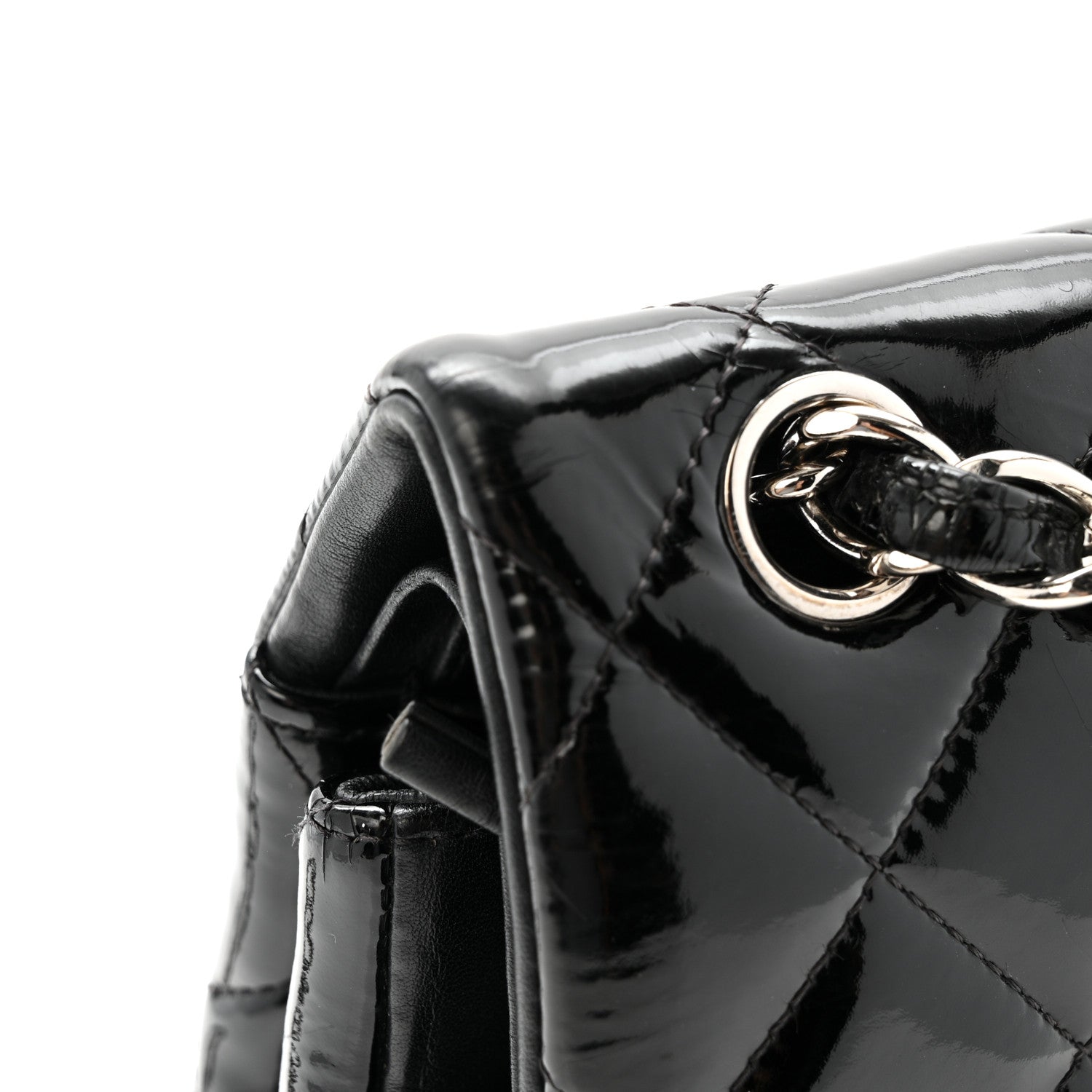 Chanel Patent Quilted Jumbo Double Flap Black 12 of 18