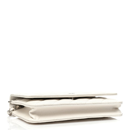 Chanel Caviar Quilted Wallet On Chain WOC White 4 of 9