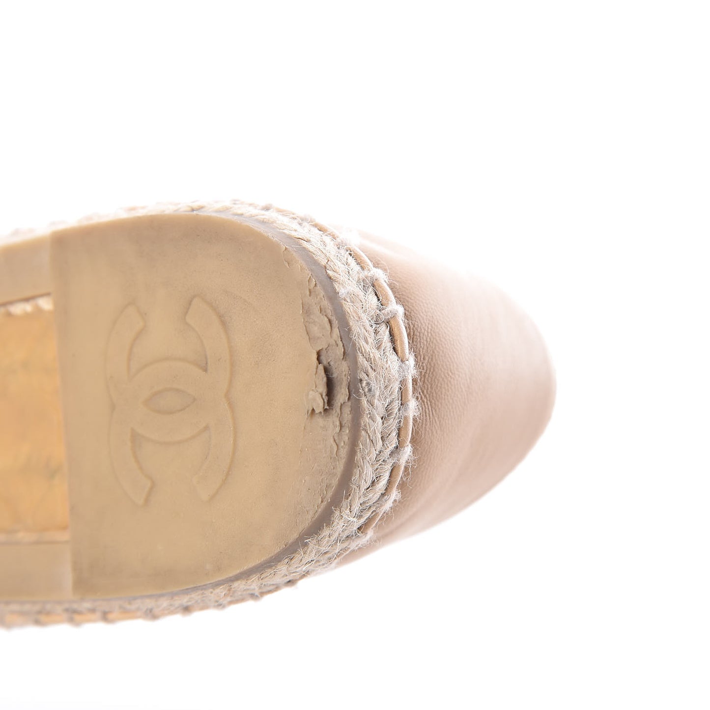 Lambskin CC Espadrilles 39 Beige Black