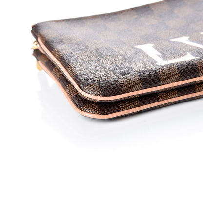 Louis Vuitton Damier Ebene Double Zip Pochette 5 of 16