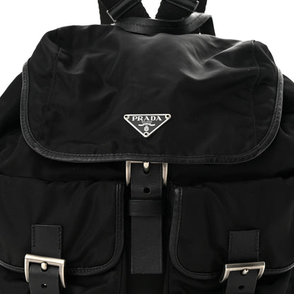 Prada Tessuto Nylon Calfskin Medium Backpack Black 8 of 12