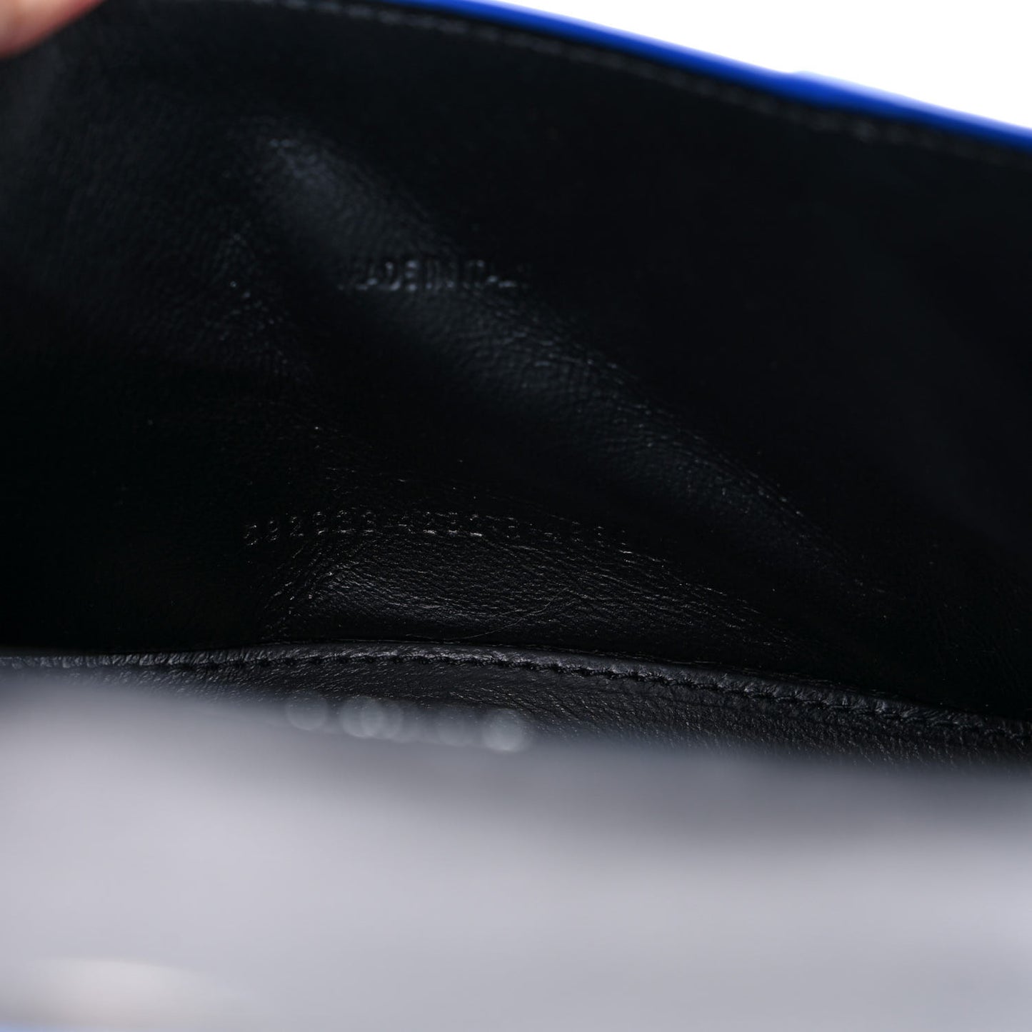 Metallic Shiny Calfskin Crocodile Embossed Hourglass Top Handle Bag XS Royal Blue