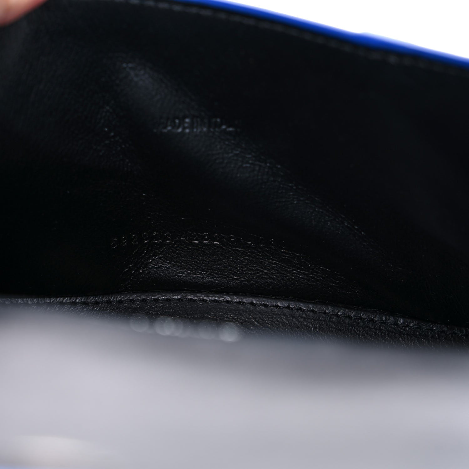 Balenciaga Metallic Shiny Calfskin Crocodile Embossed Hourglass Top Handle Bag XS Royal Blue 8 of 14