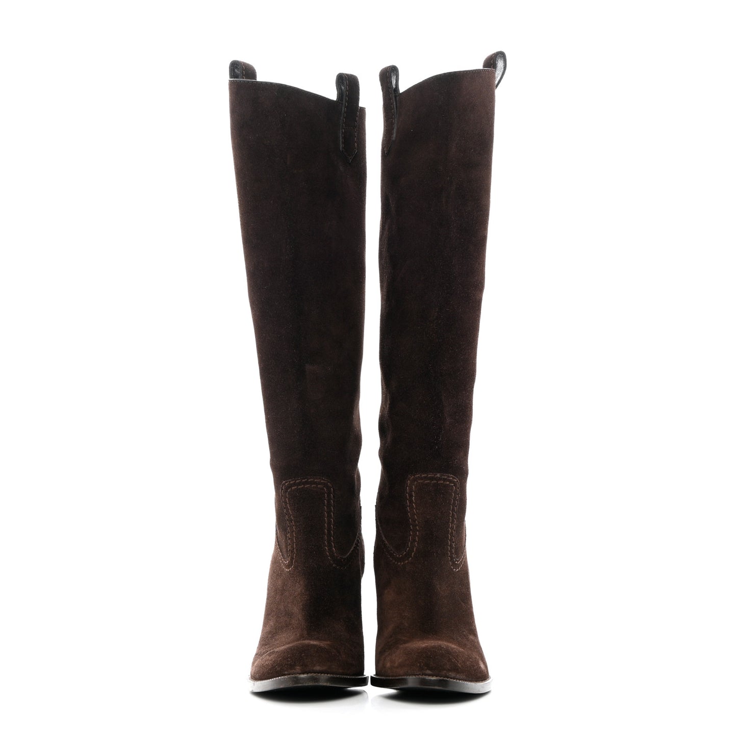 Suede Knee High Boots 36.5 Brown