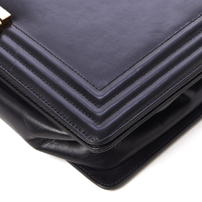 Chanel Glazed Calfskin Large Boy Flap Black 5 of 9