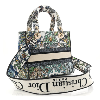 Christian Dior Canvas Embroidered Etoile de Voyage Medium Lady D-Lite Multicolor 3 of 12