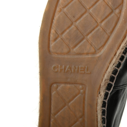 Chanel Lambskin CC Espadrilles 39 Black 6 of 10