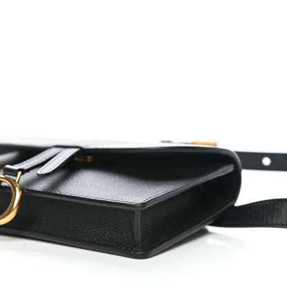 Christian Dior Grained Calfskin Saddle Belt Clutch Black 10 of 12