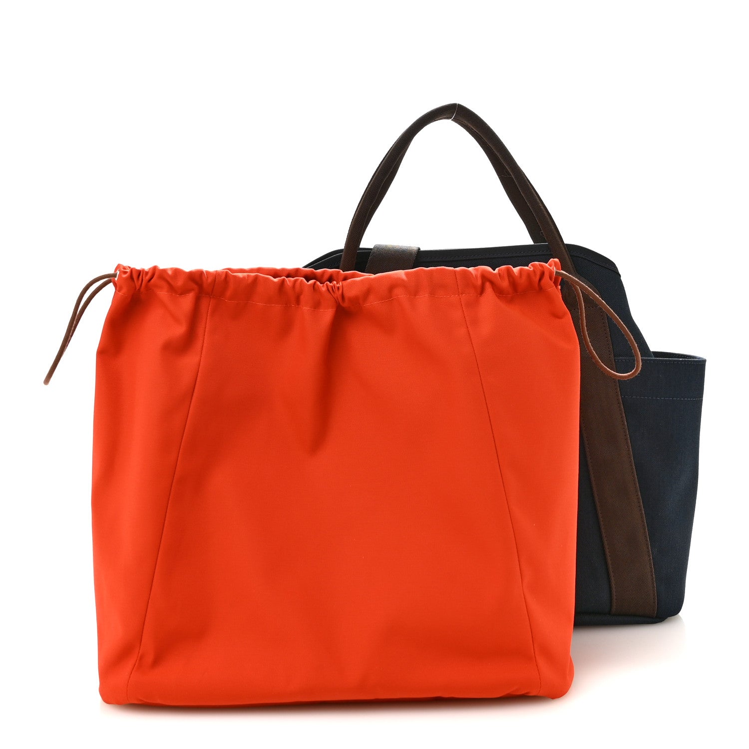 Hermes Canvas The Grooming Bag Bleu Navy Feu 3 of 13