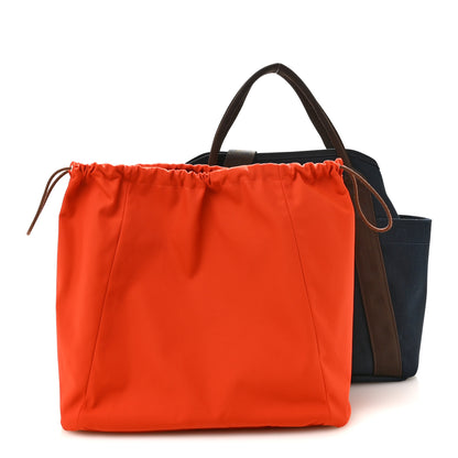 Hermes Canvas The Grooming Bag Bleu Navy Feu 3 of 13