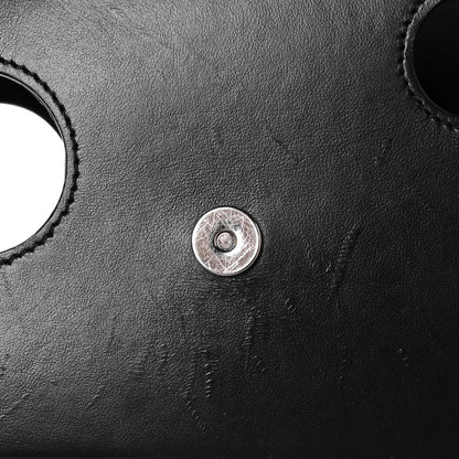 Off-White Calfskin Jitney 2.8 Meteor Shower Top Handle Bag Black 9 of 10