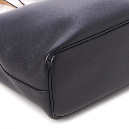 Celine Lambskin Small Soft Cube Satchel Black Tan 5 of 8