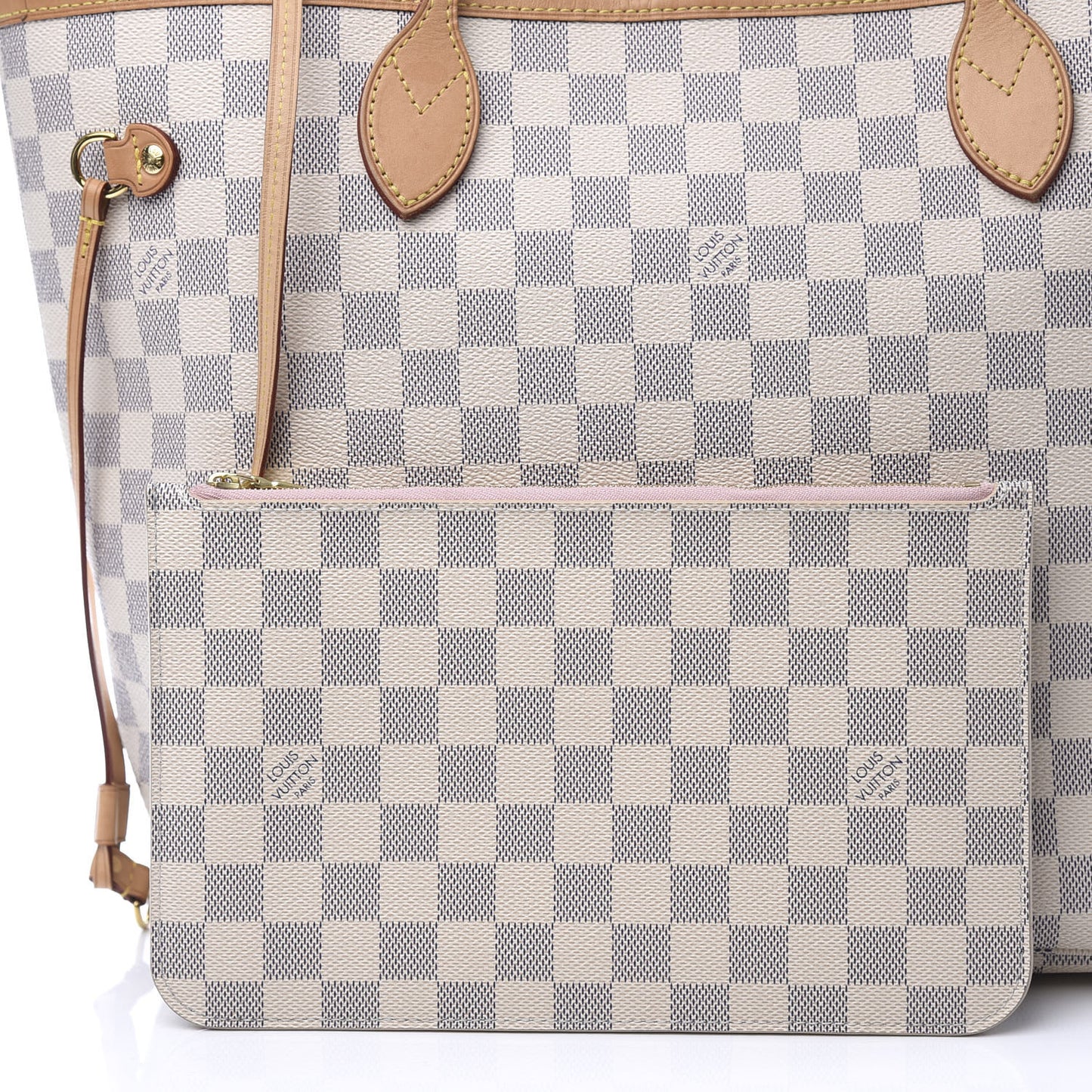 Damier Azur Neo Neverfull MM Rose Ballerine