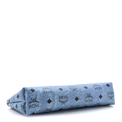 MCM Visetos Pencil Pouch Blue 4 of 8