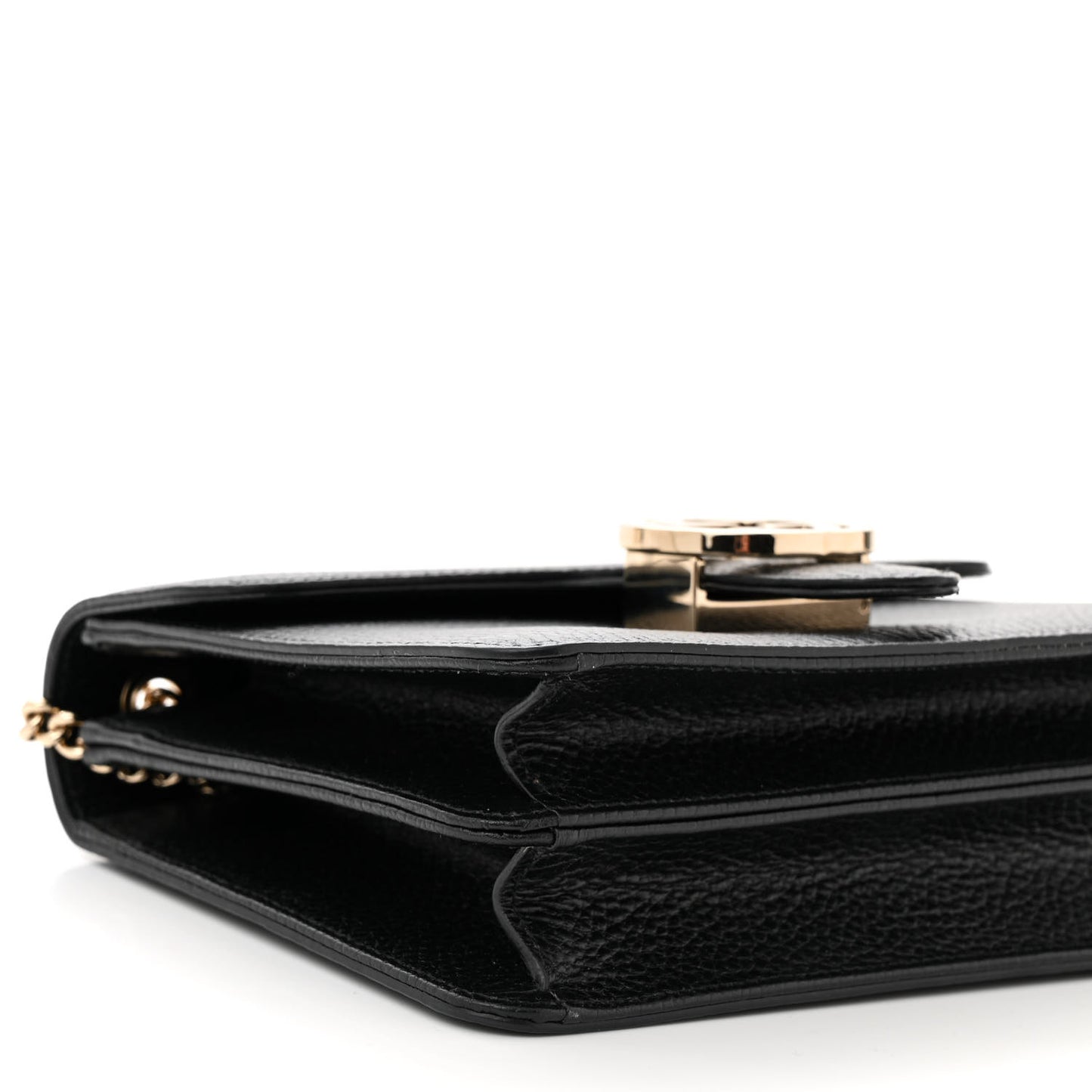 Dollar Calfskin Small Interlocking G Shoulder Bag Black