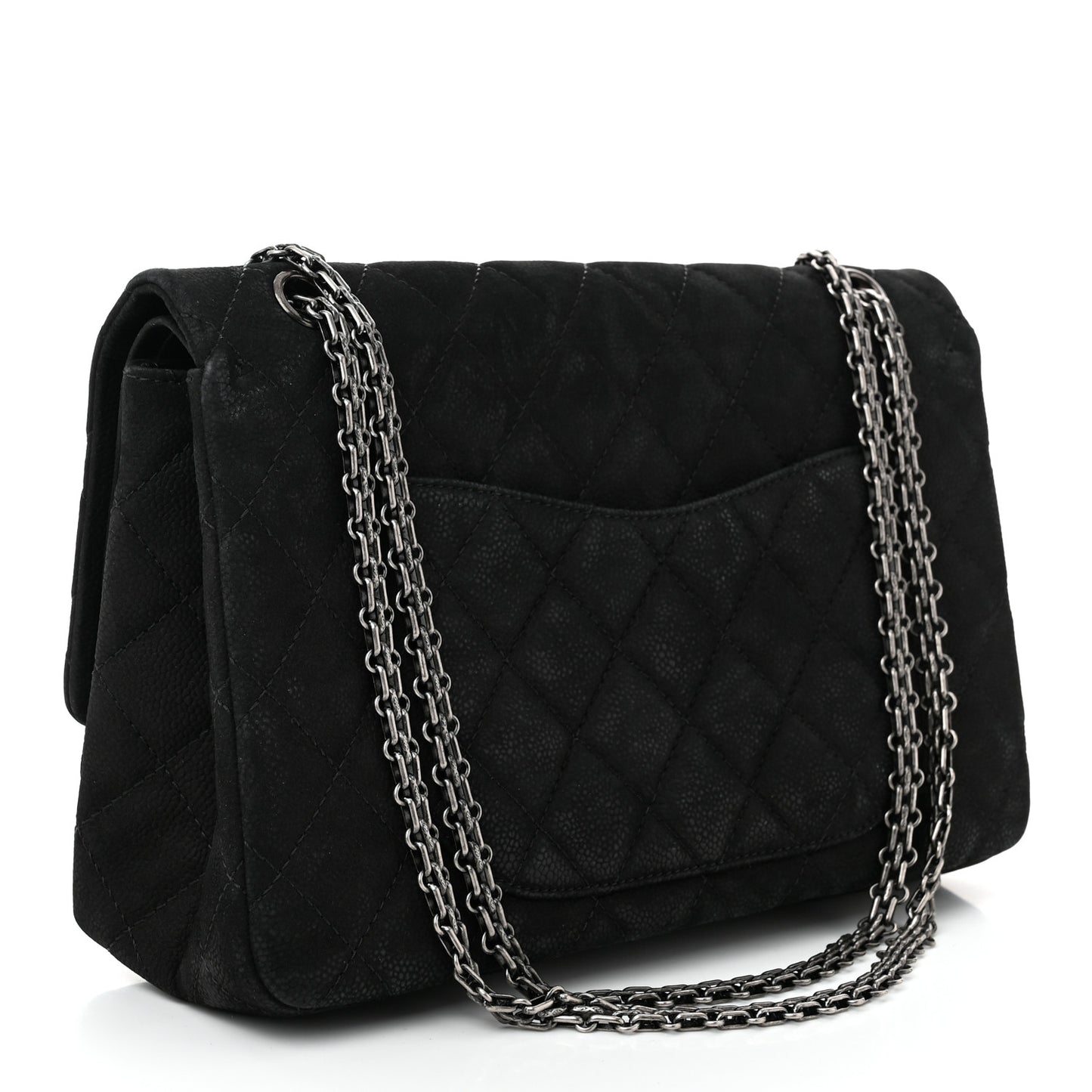 Iridescent Caviar Quilted 2.55 Reissue 227 Flap Black