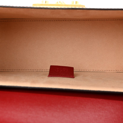 Gucci Azalea Calfskin Small Padlock Bamboo Shoulder Bag Romantic Cerise 5 of 12
