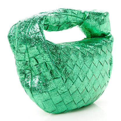 Bottega Veneta Metallic Nappa Intrecciato Mini Jodie Parakeet 3 of 11