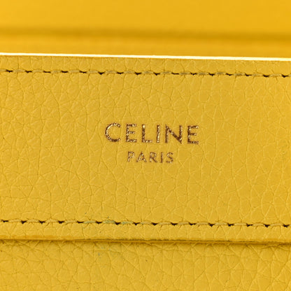 Celine Drummed Calfskin Nano Luggage Citron 6 of 13