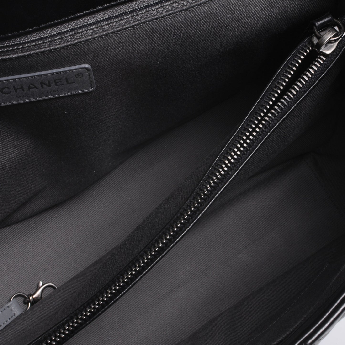 Lambskin Quilted Large Antik Boy Flap Black