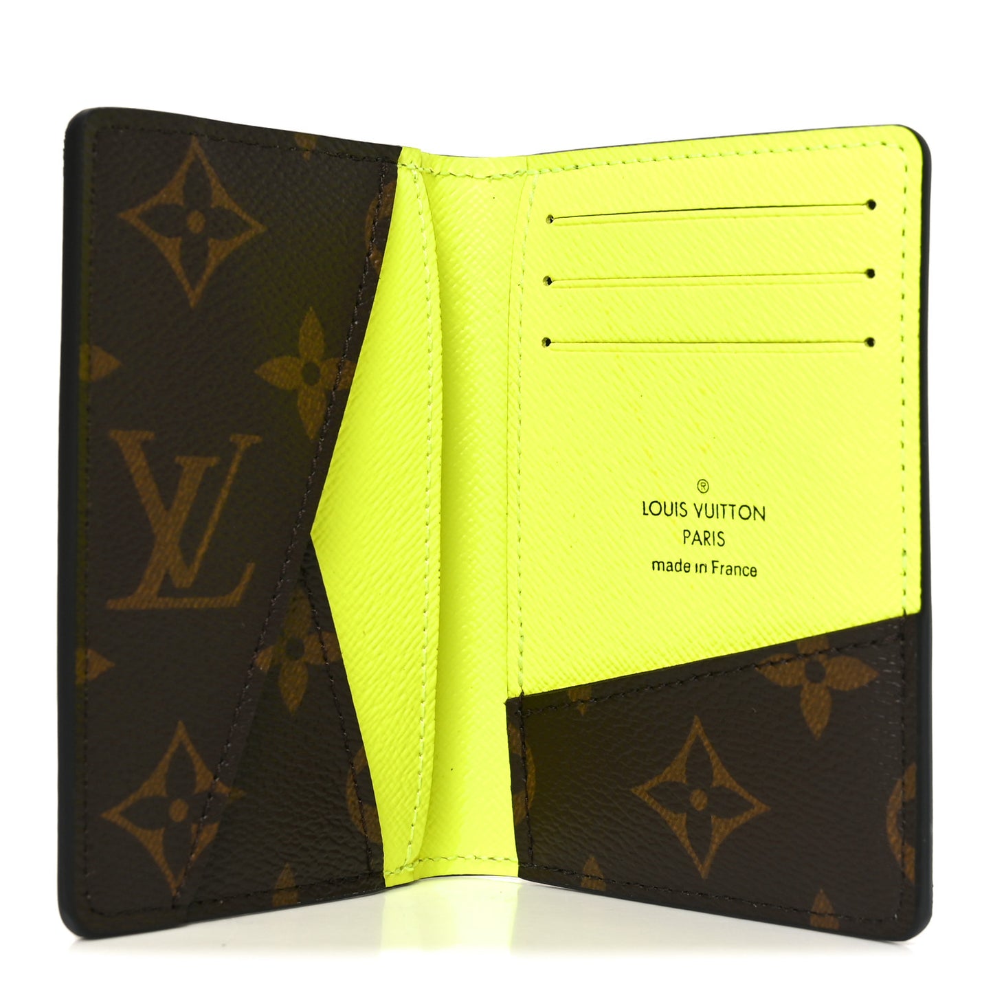 Monogram Macassar Pocket Organizer NM Florescent Yellow