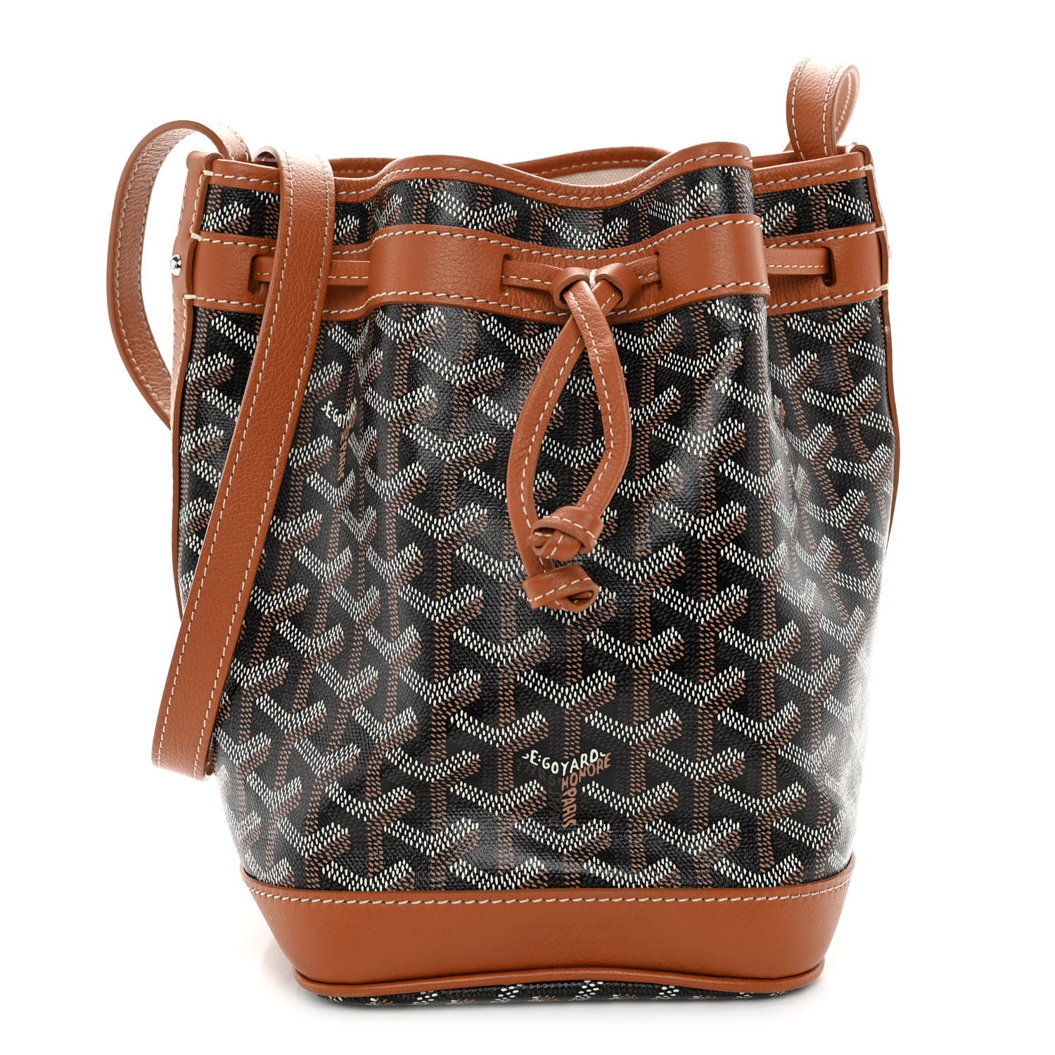 Goyard Goyardine Petit Flot Bucket Bag PM Black Gold 1 of 10