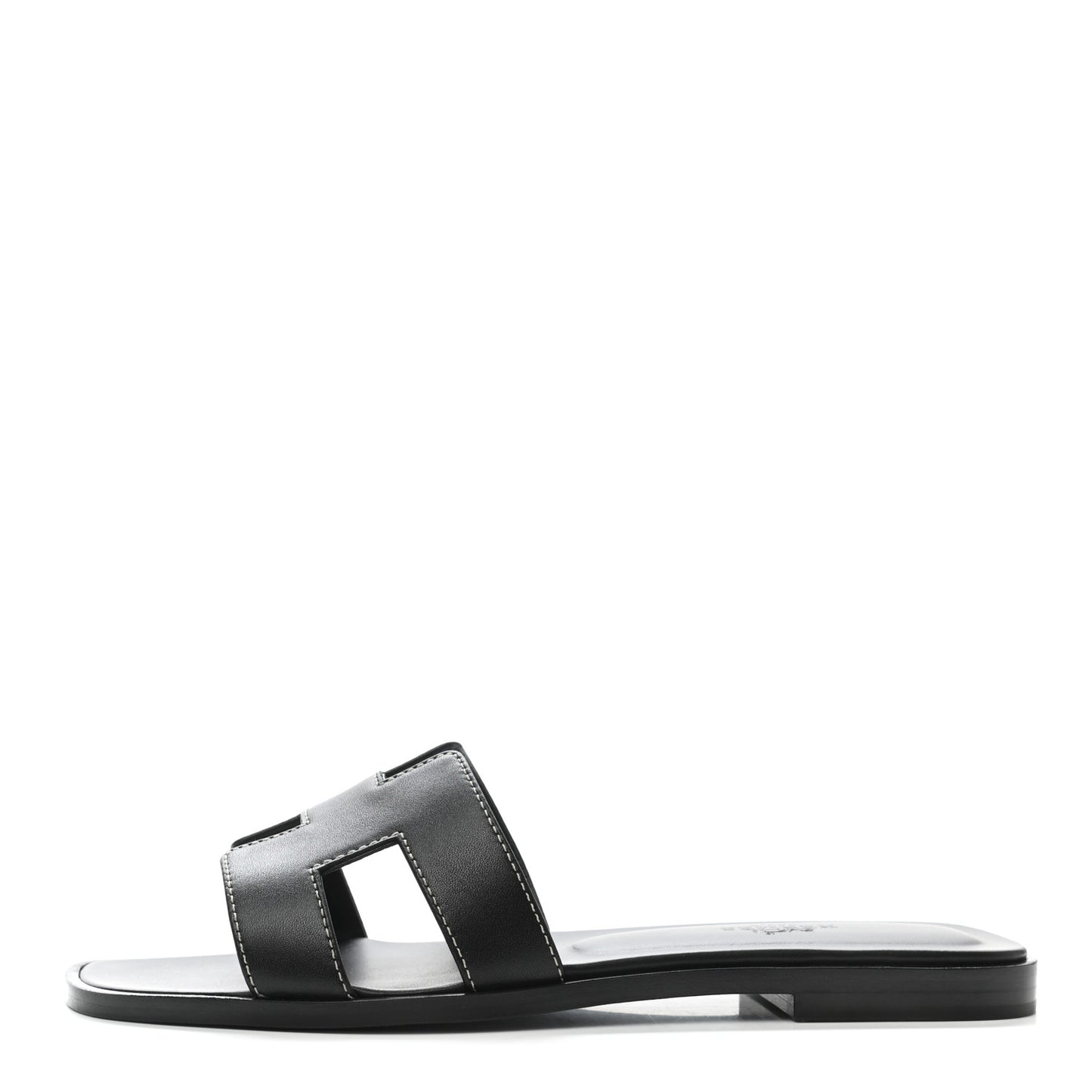 Box Calfskin Oran Sandals 37 Black