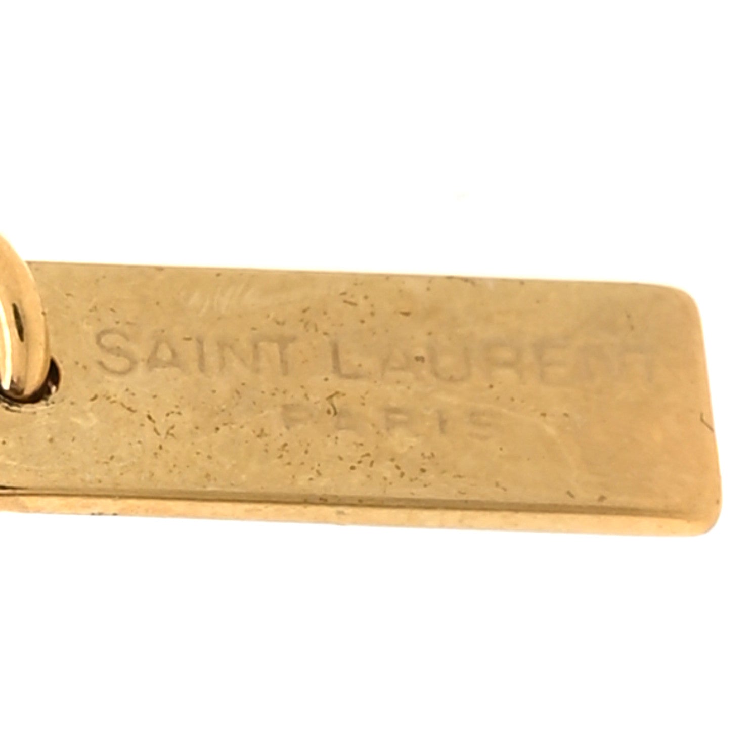 Saint Laurent Brass Crystal Monogram Multi Strand Bracelet S Gold 5 of 6